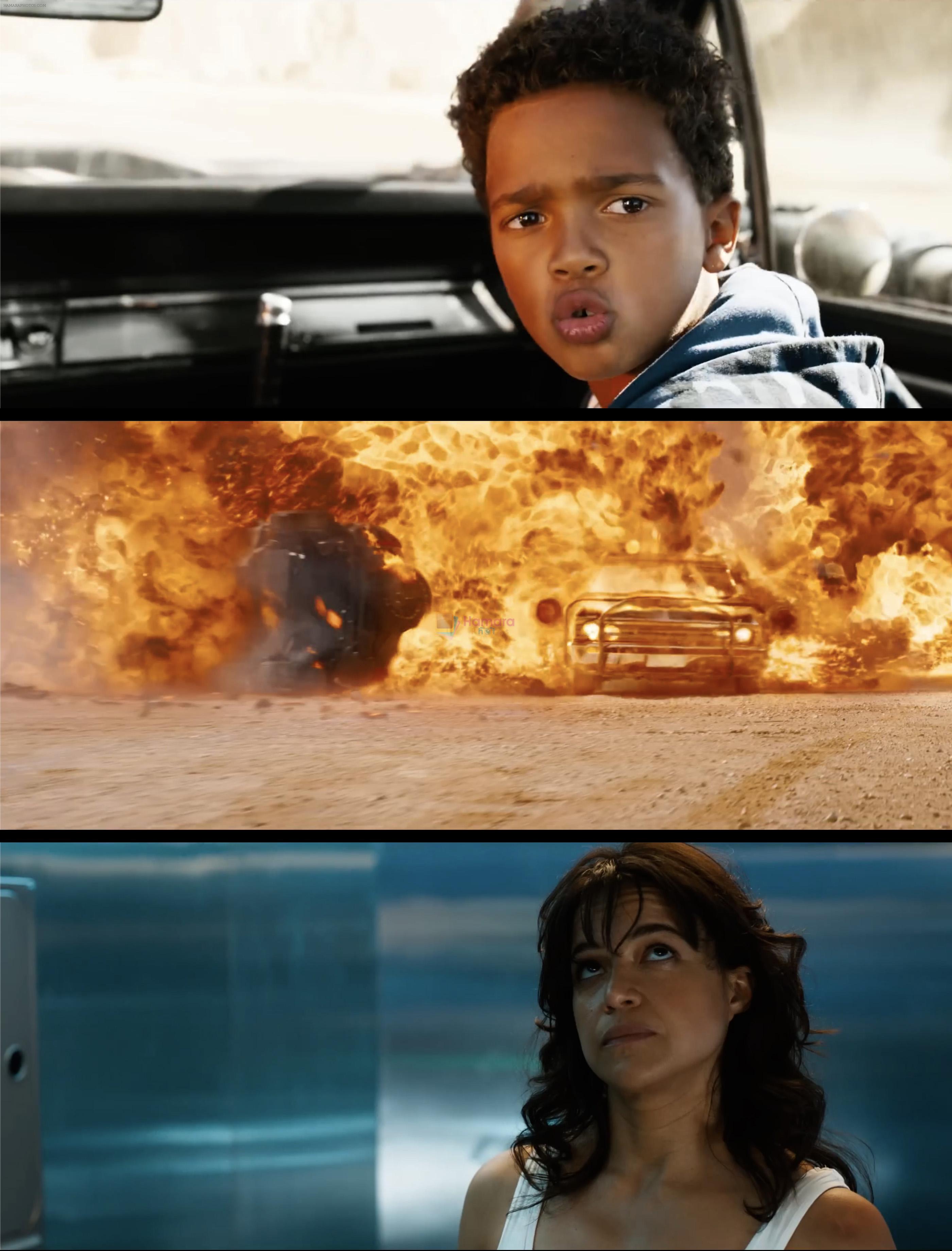 Leo Abelo Perry as Little Brian and Michelle Rodriguez as Letty Ortiz